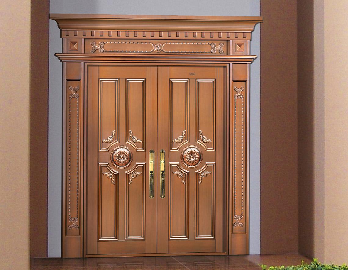 K005桃溪河畔,別墅銅門(mén),豪華銅門(mén),雙開(kāi)銅門(mén)